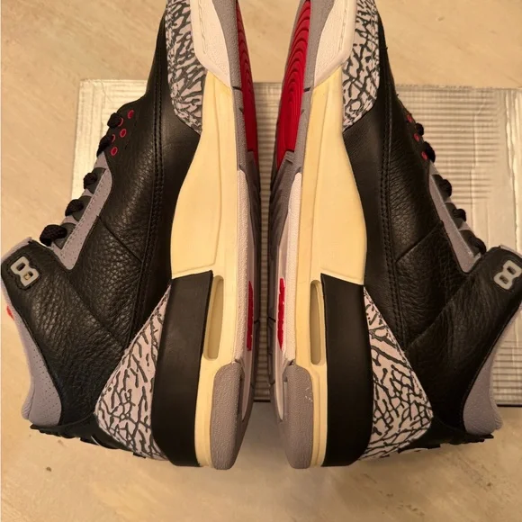 Jordan 3 Retro Black Cement Sneakers - Picture 5 of 10